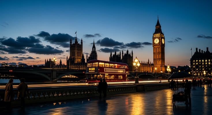 A city skyline at dusk — the hours when authors build their audience